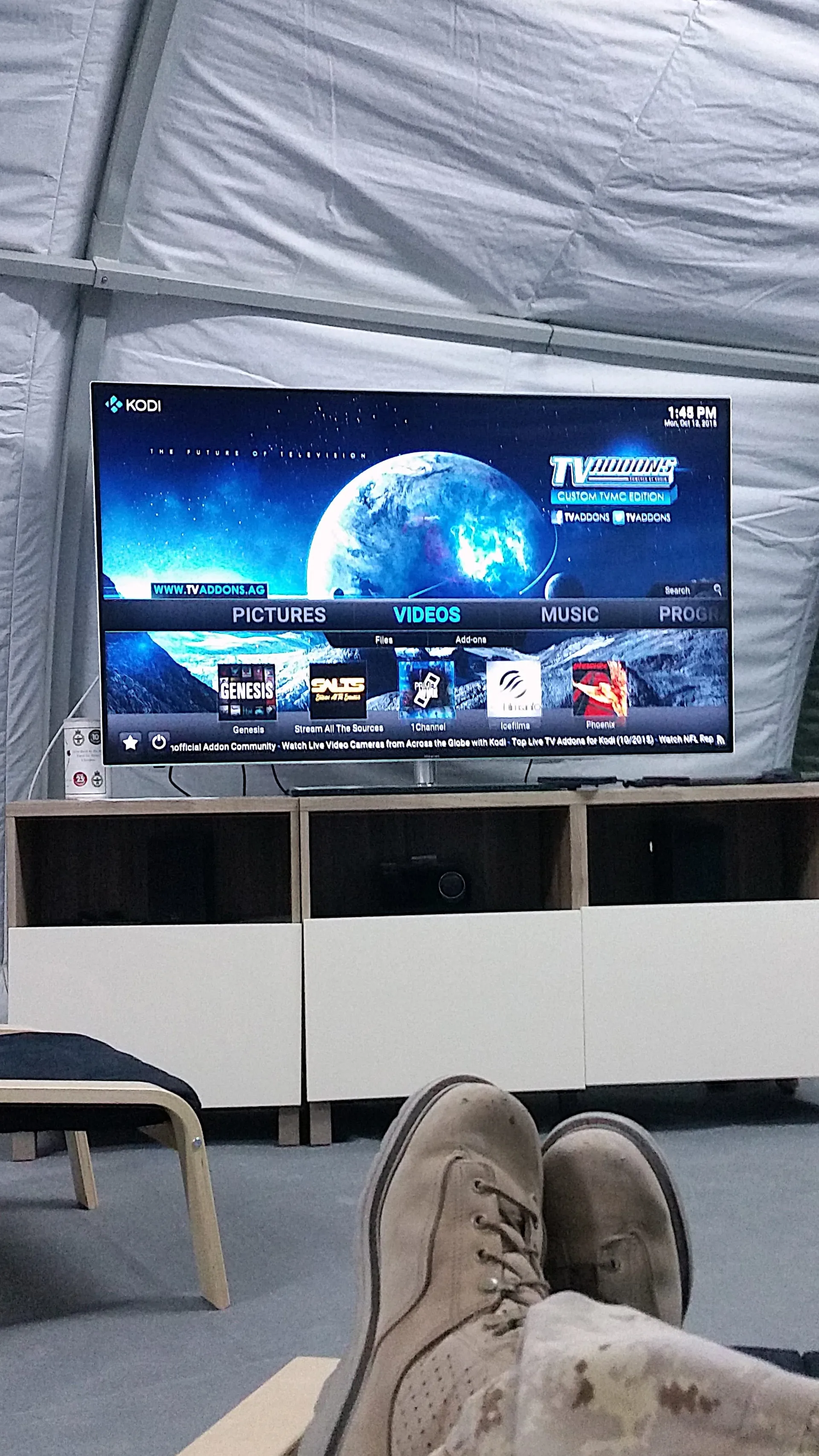 Me, bypassing Kuwaiti censorship with Kodi & VPNs during OP IMPACT, Roto 1.
