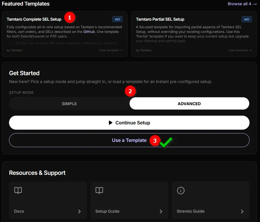 Screenshot of AIOStreams via Elfhosted 2nd screenshot, showing beginning of config options.