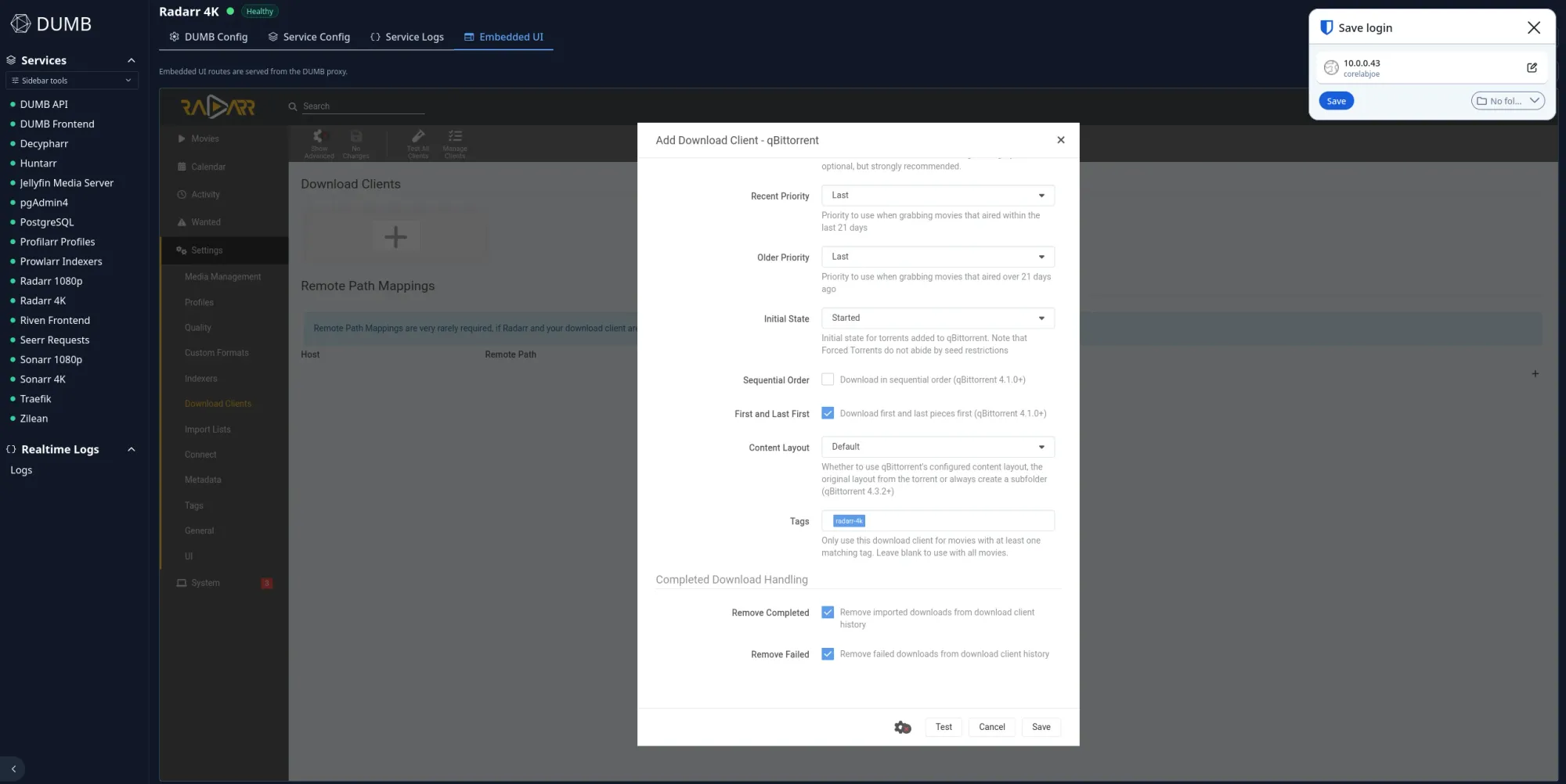 Now Radarr knows how to search.