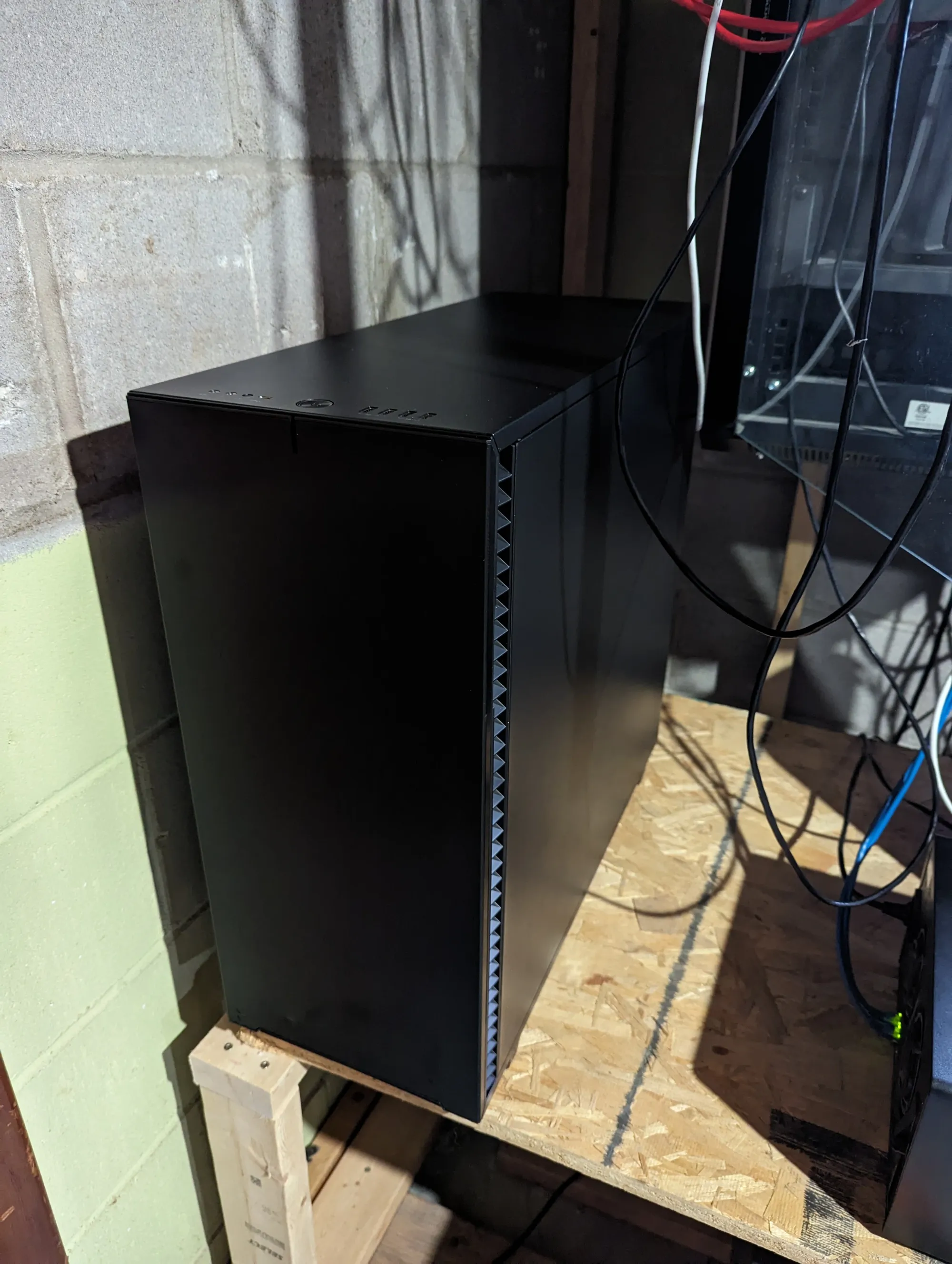 I also have a "custom" elevated rack made of 2X4s and plywood ;)